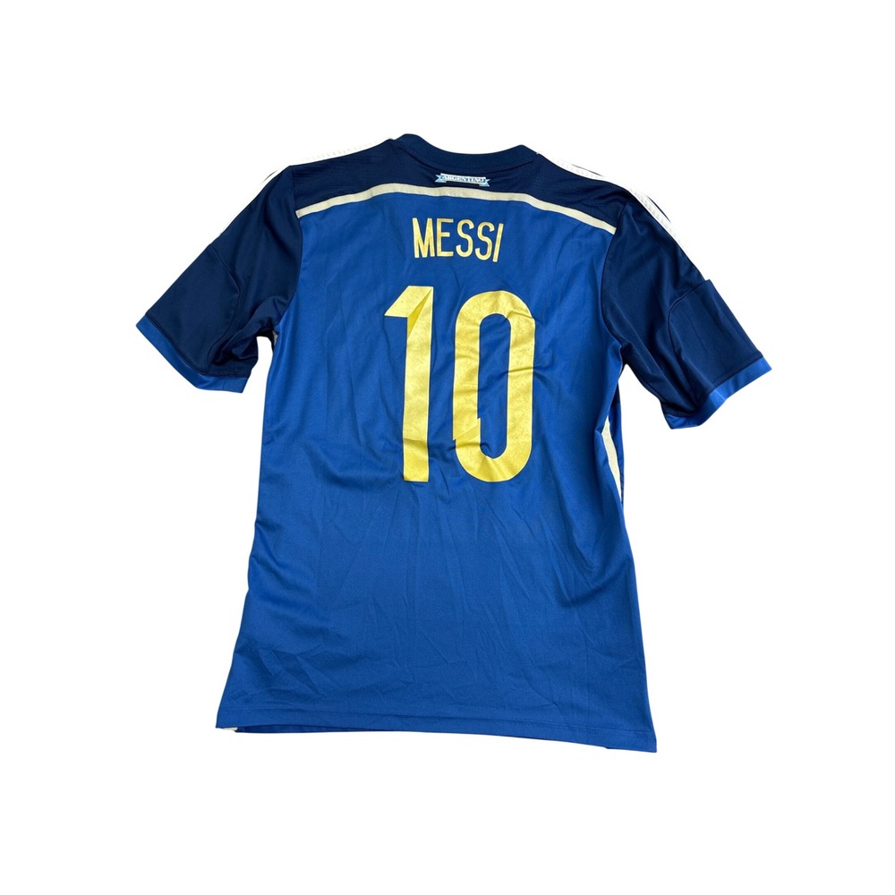 Adidas Argentina Messi 10 Away Jersey 2014 World Cup Blue G75187 Mens Medium